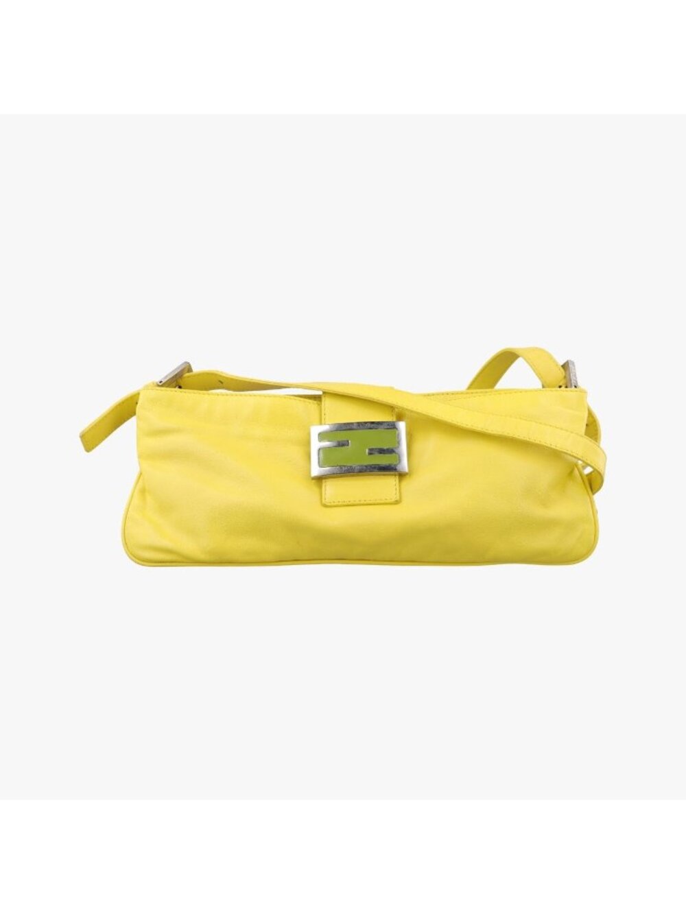 Fendi Pumpkin Mama Baguette Yellow Leather 2354/26685/008 Shoulder Bag